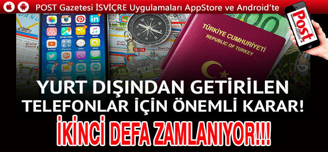Yurtdışından telefon kayıt harcına bir zam daha!